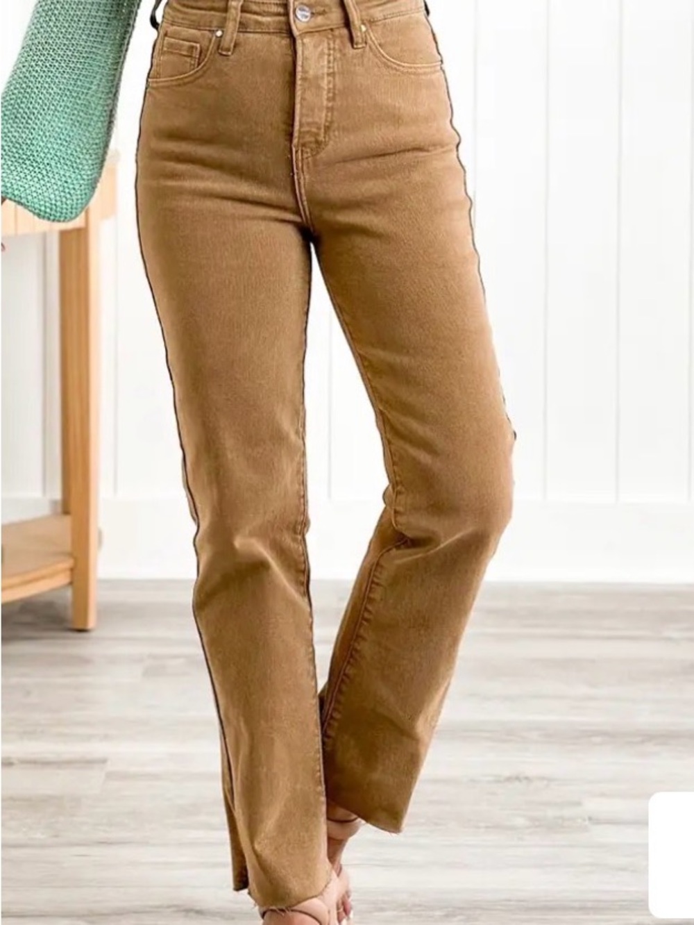 Risen cocoa straight leg jeans nwt 1x plus